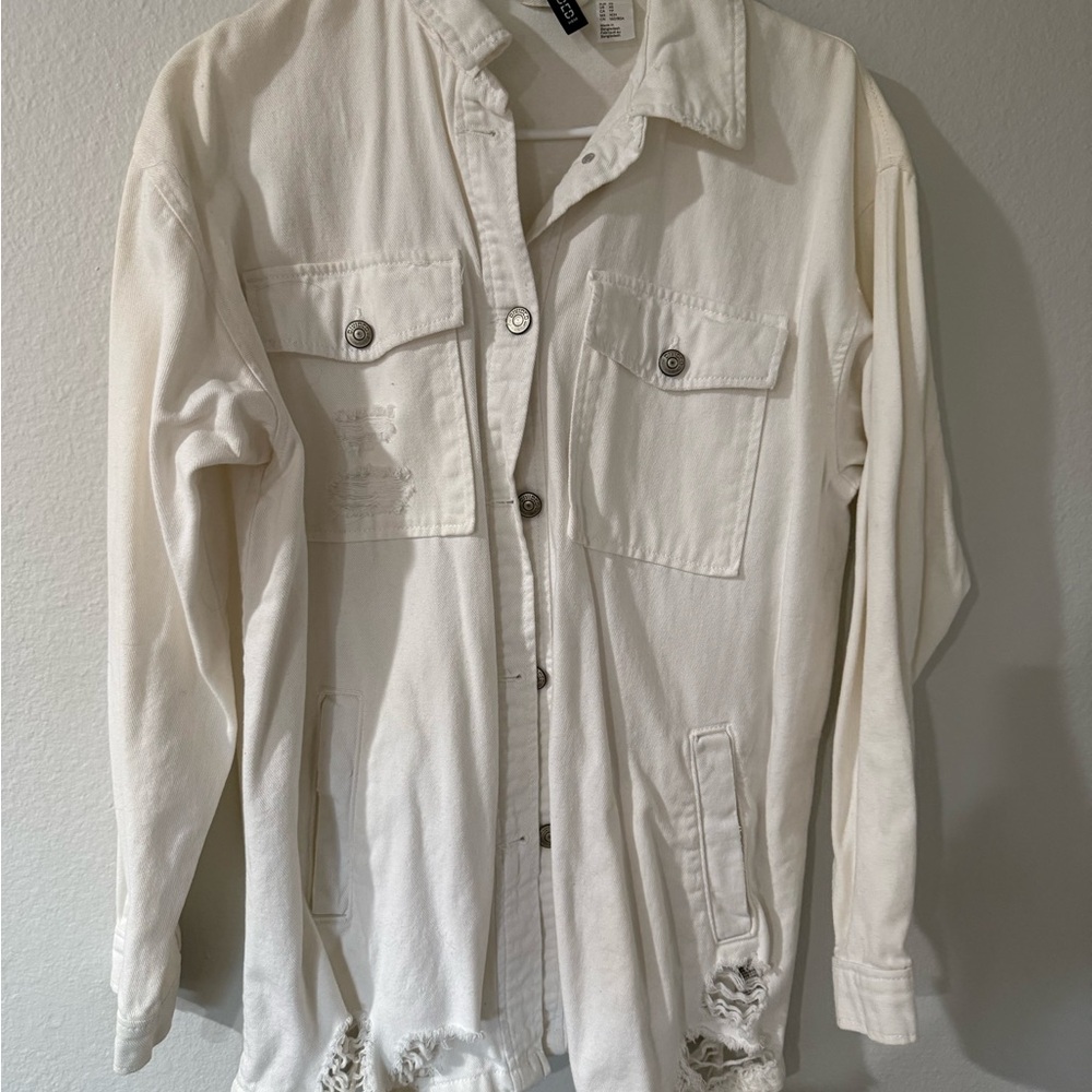 H&M Off-White Collared Shirt